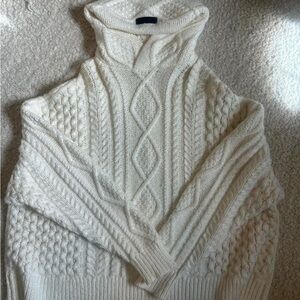 Essentials Cream Cable Knit Sweater